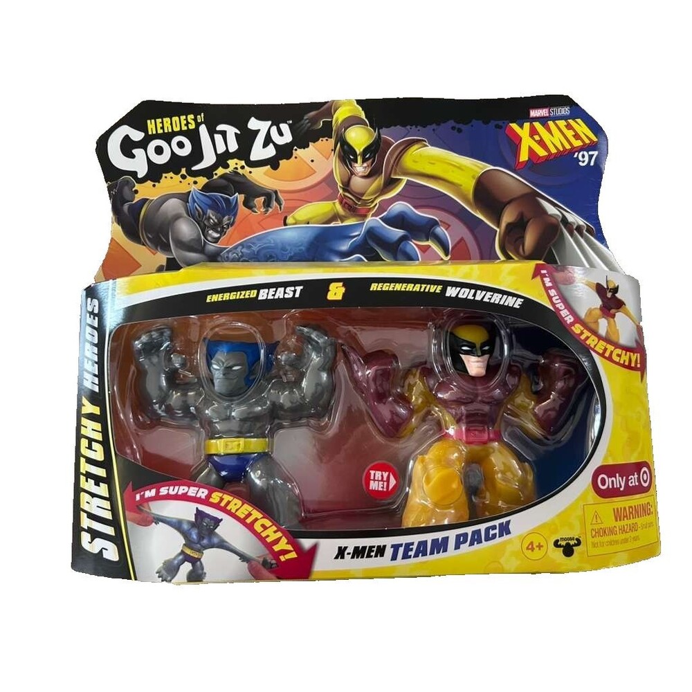 Heroes of Goo Jit Zu X-Men '97 Beast vs Wolverine Figure Set Toy New